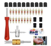 WQNNQW 37 Pièces Demonte Obus,Demonte Obus Valve,Valve Pneu Voiture,Obus Climatisation,Outils Et Dépannage,Bouchon Valve Pneu Voiture,Valve,Demonte Obus Valve Kit D'outils Réparation