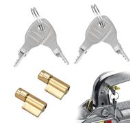 WQNNQW Lot de 2 serrures de remorque avec 4 clés, serrure pour attelage de remorque, compatible avec la remorque Erde Daxara Maypole