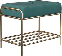WQPMNYG Banc à Chaussures avec Rangement intégré pour l'entrée, Structure en métal Moderne, étagère à Chaussures à Un Niveau et Tabouret rembourré, idéal pour Le Salon, Le Couloir ou la Chambre.