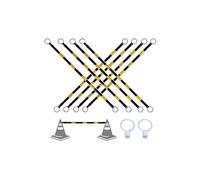 WQPMNYG Barre de cônes Extensible, Barre de cônes de sécurité Extensible de 1,2 à 1,8 m, barrière de Circulation rétractable Portable, Accessoires de cônes de sécurité réfléchissants pour Zones de t