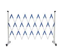 WQPMNYG Barrière de sécurité, clôture télescopique, Garde-Corps Mobile et Portable pour la Construction et l'extérieur, barrière de signalisation et d'isolement, 350 cm (11,4 pi), Blanc et Bleu, idé