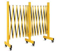 WQPMNYG Barrière de sécurité Extensible et rétractable sur roulettes - Portail Ciseaux de contrôle de Circulation, clôture de Gestion des foules 1 x 4 m pour Zones de Construction, allées et sécurit