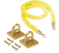 WQPMNYG Corde de Velours Murale, barrière Suspendue avec kit de 2 Crochets muraux, Poteau de Guidage, Corde VIP pour la Gestion des Files d'attente, Tapis Rouge, cinémas, événements, 90 cm à 4 m (J1