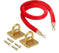 WQPMNYG Corde de Velours Murale, barrière Suspendue avec kit de 2 Crochets muraux, Poteau de Guidage, Corde VIP pour la Gestion des Files d'attente, Tapis Rouge, cinémas, événements, 90 cm à 4 m (D1