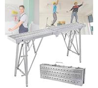 WQPMNYG Échafaudage Pliable Multifonction, Plateforme de Travail, Tour d'échafaudage, échelle, Tabouret, établi pour travaux de Bricolage, Lavage de véhicules, Entretien, 180 cm