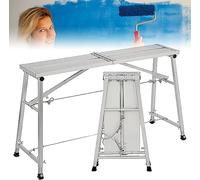 WQPMNYG Échelle Pliante en Alliage d'aluminium, Plateforme de Travail, Tour d'échafaudage réglable en Hauteur pour la décoration et Le Nettoyage des plafonds, Tabouret d'échafaudage Portable, établi