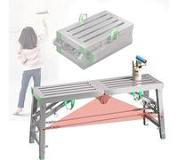 WQPMNYG Échelles, Plateformes d'échafaudage Pliables, Plateformes de Travail Portables avec 2 pédales d'ascension et Hauteur réglable à 5 Vitesses, équipements d'échafaudage pour la rénovation domic
