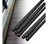 WQPMNYG Grille de caniveau en Acier Inoxydable - Couvercle de caniveau linéaire de 5 cm de Large, kit de Drainage de gouttière Noir 8 pièces pour patios et espaces extérieurs - Solution de Drainage