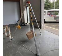 WQPMNYG Kit de Protection antichute, système de Sauvetage sur trépied de 2,13 m avec Dispositif autobloquant, treuil pour Levage en Espace confiné, équipement de sécurité pour travaux d'ég
