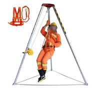 WQPMNYG Kit de Sauvetage Robuste avec trépied - Équipement de Protection antichute pour espaces confinés, trépied de Sauvetage d'urgence, matériel de Levage et de récupération, Harnais de