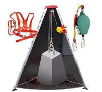 WQPMNYG Kits antichute, trépied de Sauvetage en Espace confiné, treuil Robuste de 1200/1800/2600 LB, système de Sauvetage, équipement de Levage, Outils de sécurité Incendie, Grue de Forage