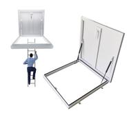 WQPMNYG Puits de lumière d'accès au Toit résistant - Couvercle de combles Personnalisable, Ouverture Facile grâce à Ses Barres de Support, Porte étanche pour entrepôts, Finition Blanche, 55 x 55 cm,