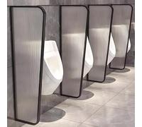 WQPMNYG Séparateur d'urinoir pour Hommes - Cloison de séparation Murale en Verre translucide et Acier Inoxydable pour Toilettes publiques - Idéal pour hôtels, Bars, écoles et centres comme