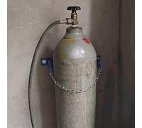 WQPMNYG Support de Rangement pour Bouteilles d'oxygène avec chaîne - Support métallique pour Bouteilles d'oxygène et de Propane de 25 cm de diamètre - Ensemble de 5 pièces, Longueur 35 cm, Solution