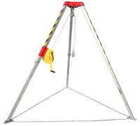 WQPMNYG Support de Sauvetage Compact - Kit de Protection antichute avec treuil autobloquant Trépied Robuste pour Le Sauvetage en puits et Tunnels Treuil de 816 kg (câble de 30 m) - Sécurit