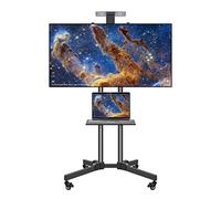 WQPMNYG Support TV motorisé pour Plafond avec télécommande, Hauteur réglable, élévateur électrique pour téléviseur, Compatible avec Les téléviseurs à Profil Bas de 26 à 70 Pouces, 2 méthodes d'insta