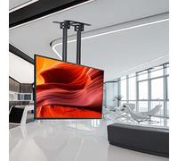 WQPMNYG Support TV télescopique inclinable pour écran Simple et Double Poteau, Hauteur réglable, Compatible avec Les téléviseurs à Profil Bas de 60 à 100 Pouces
