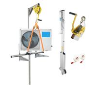 WQPMNYG Système de Levage Pliable en Acier Inoxydable pour Installation de climatisation + treuil Manuel triphasé + treuil à roulement de 10 m pour Charges Lourdes