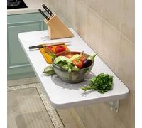 WQPMNYG Wall-Mounted Folding Table 60 x 40 cm - Space-Saving Drop-Down Desk for Home Office, Laundry, Kitchen, Bedroom, Bathroom, Bar - Compact & Versatile Design