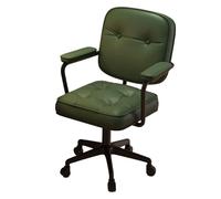 WQQYU6HKF Président exécutif Petite Chaise de Bureau en Simili Cuir, for Chambre à Coucher, Ordinateur, Maison, Confortable, pivotante relevable avec roulettes Bureau à Domicile(Green)