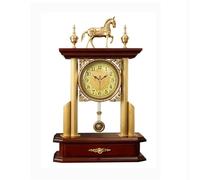 WQQYU6HKF Rétro Horloge Brass Desk Clock with Silent Movement Table Chinese Style with Drawers Desktop Living Room Decoration pour Bureau