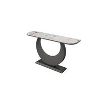 WQQYU6HKF Table d'entrée Black Stone Slab Table for Entryway Hallway Built Against The Wall in The Living Room Mobilier(Moyen)