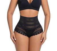 WQRFWET Lot de 2 culottes taille haute gainantes pour femme, sans couture, pour un usage quotidien, Noir , XXL