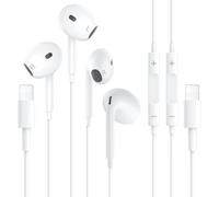 WQS-2 Pack Écouteurs pour iPhone [Certifié MFi] Écouteurs Filaires Intra-Auriculaires, Casque Antibruit Stéréo HiFi avec Micro et Contrôle du Volume, Compatibles avec iPhone 14 Pro Max Plus/13/12/SE/