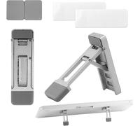 WQS-2pcs Support Relevable Clavier Pliable pour Bureau, Inclinaison Réglable Portable Mini Pieds Ordinateur Portable Rehausseur Ergonomique Clavier Ordinateur avec Patins Anti-Dérapants (Argenté)