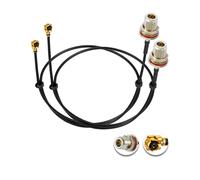 WQS-2PCS U.F.L1 vers N Type Femelle Câble Coaxial Faible Perte 12" /30CM U.F.L1 1.13mm Mini-Coaxial Pigtail Cable pour Routeurs Sans fil Mini Cartes Réseau PCIE Répéteur WAN Wi-Fi PCI