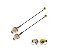 WQS-2PCS U.F.L1 vers N Type Femelle Cable Coaxial Faible Perte 2" /5CM U.F.L1 1.13mm Mini-Coaxial Pigtail Cable pour Routeurs Sans fil Mini Cartes R¿¿seau PCIE R¿¿p¿¿teur WAN Wi-Fi PCI