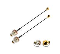WQS-2PCS U.F.L1 vers N Type Femelle Câble Coaxial Faible Perte 6" /15CM U.F.L1 1.13mm Mini-Coaxial Pigtail Cable pour Routeurs Sans fil Mini Cartes Réseau PCIE Répéteur WAN Wi-Fi PCI