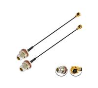 WQS-2PCS U.F.L1 vers N Type Femelle Cable Coaxial Faible Perte 8" /20CM U.F.L1 1.13mm Mini-Coaxial Pigtail Cable pour Routeurs Sans fil Mini Cartes R¿¿seau PCIE R¿¿p¿¿teur WAN Wi-Fi PCI