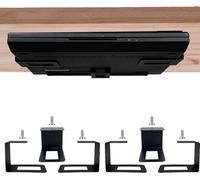 WQS-(6) Support pour ordinateur portable en toute sécurité sous le bureau, étagère de rangement pour ordinateur portable, avec vis, facile à installer, pour clavier, routeur, modems, lecteur DVD,