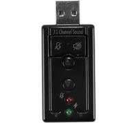 WQS-Adaptateur Audio stéréo USB 2.0 Virtual7.1 canaux Carte Son Externe avec Ports Audio et Microphone 3,5 mm, amplificateur Interne et Commandes de Volume.