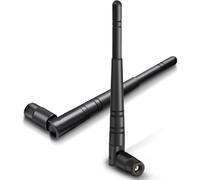 WQS-Antenne WiFi 2.4G Connecteur RP SMA Male 5dBi Omnidirectionnel 15.6 cm WLAN Antenne 2pcs Compatible pour Carte Antenne Camera WiFi Carte Dongle WiFi PCI Wouter Routeur Bluetooth