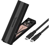 WQS-Boitier SSD NVMe M.2, Adaptateur SSD M2 USB 3.2 Gen2 10Gbps, Boitier NVMe Externe en Aluminium Durable pour PCIe, M.2 SATA, M Key/M+B Key 2230/2242/2260/2280, Adaptateur USB (EC-SNVE)