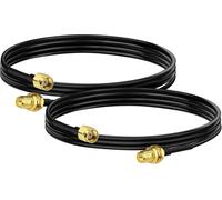 WQS-Cable RP-SMA Rallonge Antenne WiFi 1m Adaptateur de RP-SMA Mâle à Femelle RG174 pour Extension Telesurveillance Routeur WiFi Caméra IP Carte Réseau sans Fil Mini PCI Express PCIE,2-Paquet