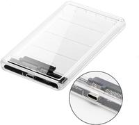 WQS-Cablecc Boîtier externe de type C vers SATA SSD HDD 2,5" Transparent pour ordinateur portable et PC