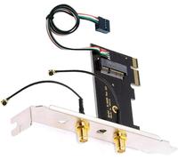 WQS-Cablecc Carte sans Fil NGFF A/E-Key WiFi vers PCI-E Express 1x Adaptateur pour WLAN Wifi6 Wifi7 Bluetooth (PCIE vers A+E)