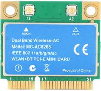 WQS-Carte Mini PCI-E, Carte Réseau sans Fil Double Bande 1200M 2,4 GHz / 5 GHz, pour Puce Intel 8265, Prise en Charge 802.11a / B/G/N/AC