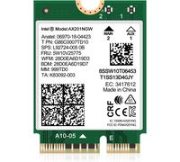 WQS-Carte WiFi 6 sans fil Intel AX201 NGW. Prend uniquement en charge le protocole CNVio2 et Intel 10/11/12/13e génération CPU, Bluetooth 5.2, 2400 Mbps, adaptateur réseau pour ordinateur portable Su