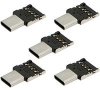 WQS-Chenyang 5pcs Ultra Mini Type-C USB-C to USB 2.0 OTG Adapter for Cell Phone Tablet & USB Cable & Flash Disk