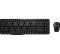 WQS-Clavier et Souris sans Fil X 1800s" (Pack Kit Clavier Souris sans Fil 2.4GHz, Dongle Nano USB, Autonomie 12mois, Souris Optique 1000DPI, Clavier AZERTY FR, Pavé Numérique, pour PC, Laptop) Noir