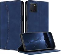 Wqs-Coque Compatible Avec Samsung Galaxy A81/Note 10 Lite/M60s, Etui Protection Housse En Cuir Pu, Pochette Flip Case Porte Carte Magnétique Étui (Bleu)