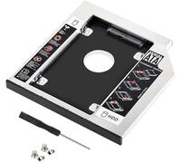 WQS-Disque Dur Caddy, Adaptateur de Caddy Disque Dur, Support de Mémoires SSD HDD 9.5 mm SATA vers SATA pour HP Dell Acer ASUS Lenovo Ordinateurs Portables