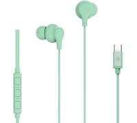 WQS-, Écouteurs Intra-Auriculaires avec Fil USB-C, avec Bouton de réponse, contrôle du Volume, Microphone intégré, Couleur Verte