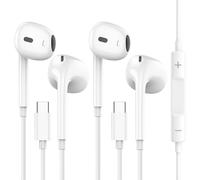 WQS-Écouteurs USB C, 2Pack- Intra Auriculaires avec Micro et contrôle du Volume Écouteurs USB Type C Filaire Casque pour iPhone 15/15 Pro, Samsung S24/S23/S22/S21, Huawei P40/P30,Mi 10, Google Pixel