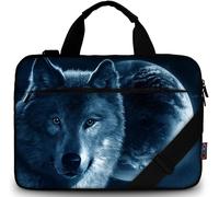 WQS-Housse de protection pour ordinateur portable 13" 15" avec bandoulière, sacoche pour ordinateur portable 15,6 ", en toile, support pour tablette, bloc-notes, sac à main, porte-documents
