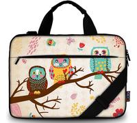 WQS-Housse de protection pour ordinateur portable 13" 15" avec bandoulière, sacoche pour ordinateur portable 15,6 ", en toile, support pour tablette, bloc-notes, sac à main, porte-documents
